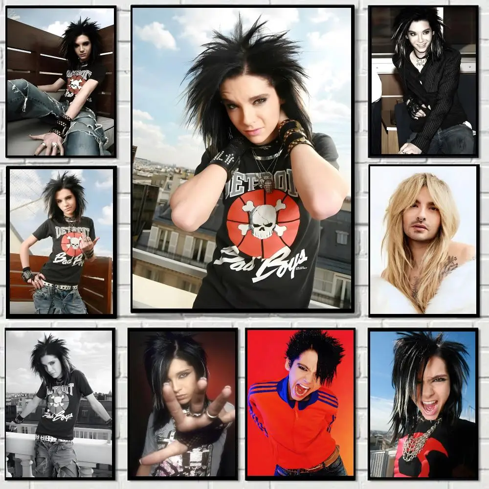 Bill Kaulitz Singer Popular Poster Self-adhesive Advanced Aesthetic Printing Paper Wall Art for Living Room Home Decor