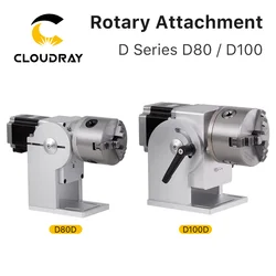 Cloudray Rotary Device Rotation Axis with DM860S Driver D80D/D100D Laser Marking Cutting Machine Rotary Attachment