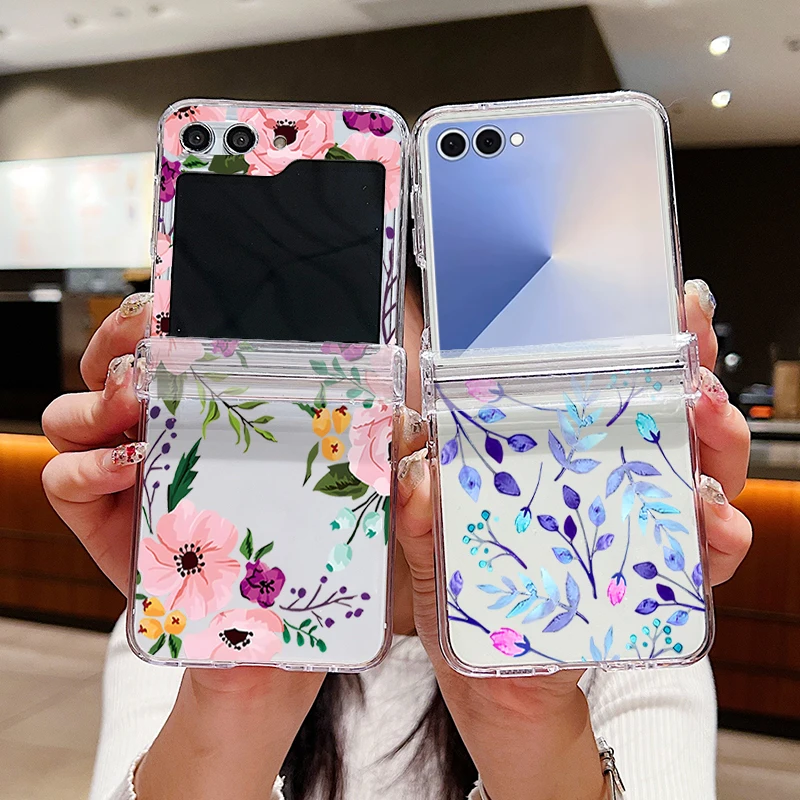 Pink Blue Flower Pr…