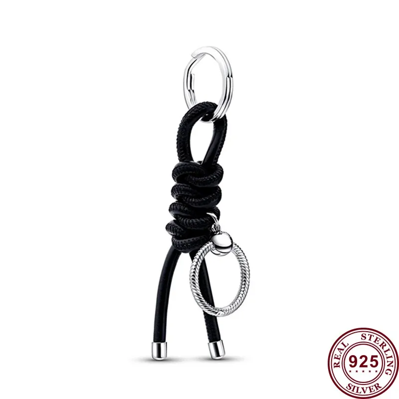 New Hot 925 Silver Backpack Heart Shaped Key Chain Pet Collar Pendant Women's Jewelry Wedding High Quality Diy Charm Jewelry