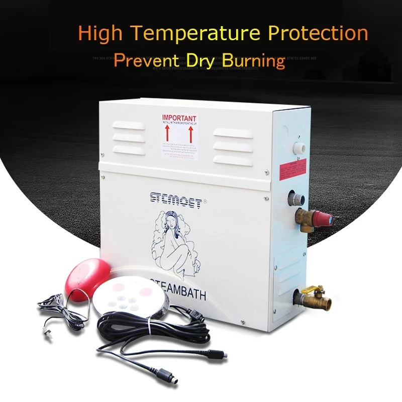 #6KW 220V/380V Sauna Machine Steam Bath Generator Home Or Commerce Controller Weight Loss Spa Relaxes Tired Steam Bathroom ST-60