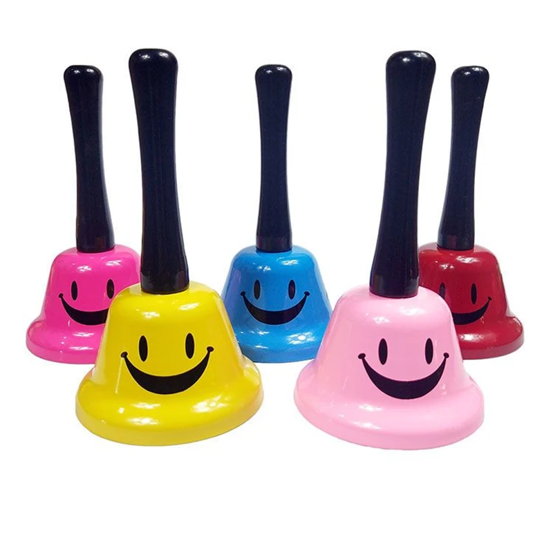 Funny Quiz Game Props Handbell Kindergarten Hand Bell Metal Ringing Bell For Pets Kids Answering Toy Teaching Aids Baby Appease