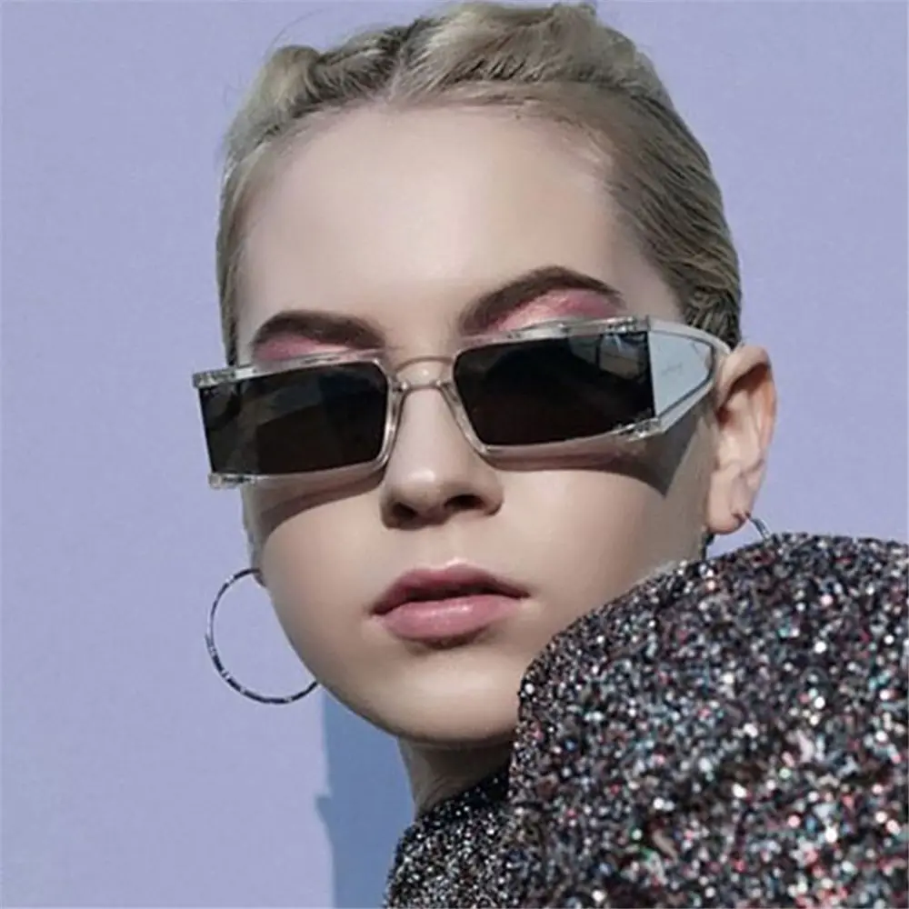 Small Rectangle Sunglasses, Fashion Brand Designer Sunglasses for Women Retro Punk Sun Glasses UV400 Shades