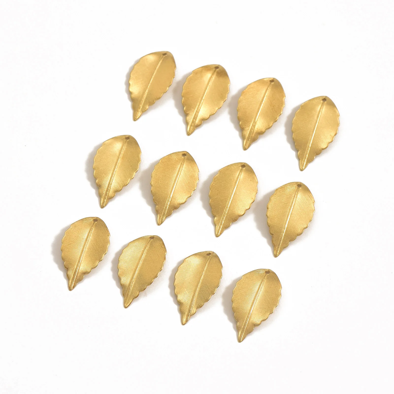 

200PCS DIY Leaf Charm Pendants 27x14.9mm Fit Earrings Bracelet Handicrafts Making Handmade Material Package