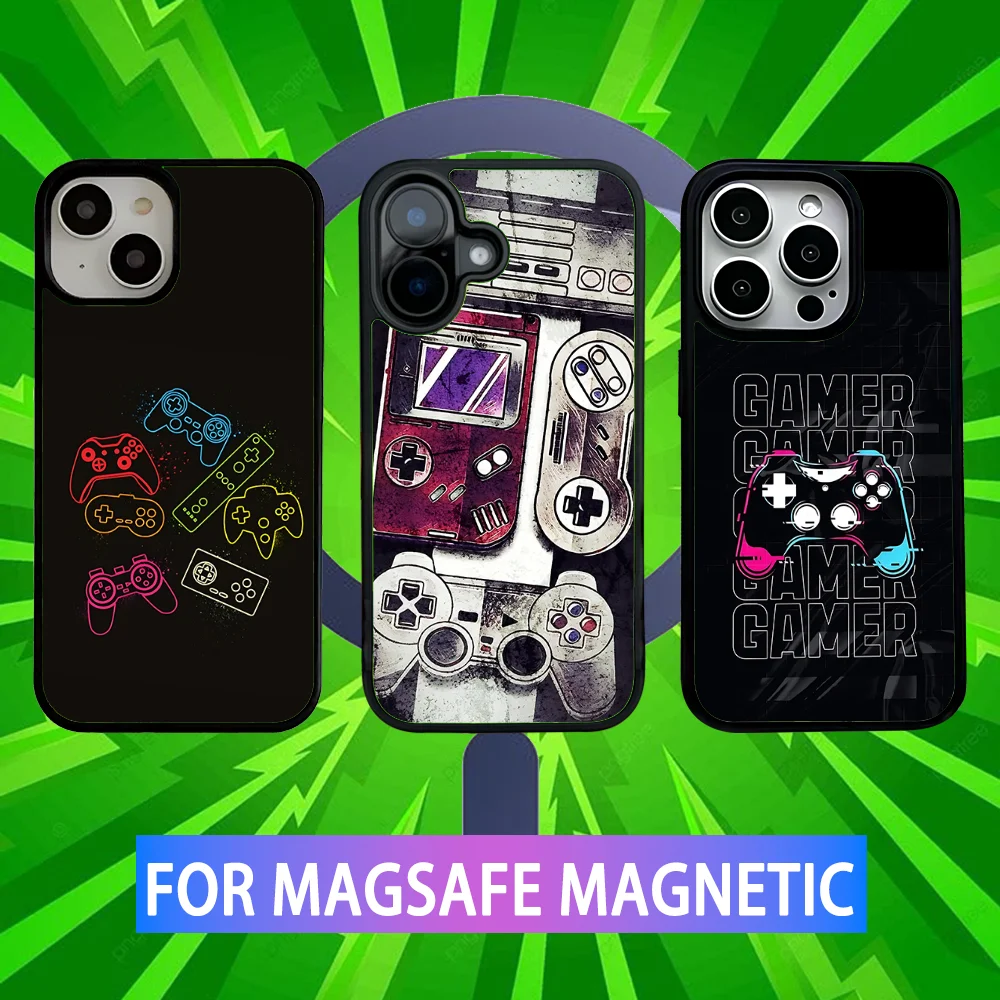 

Game Console Gamepad Phone Case For iPhone 16,15,14,13,12,11,Pro,Max,Plus,Mini,SE New Magsafe Magnetic Wireless Charging