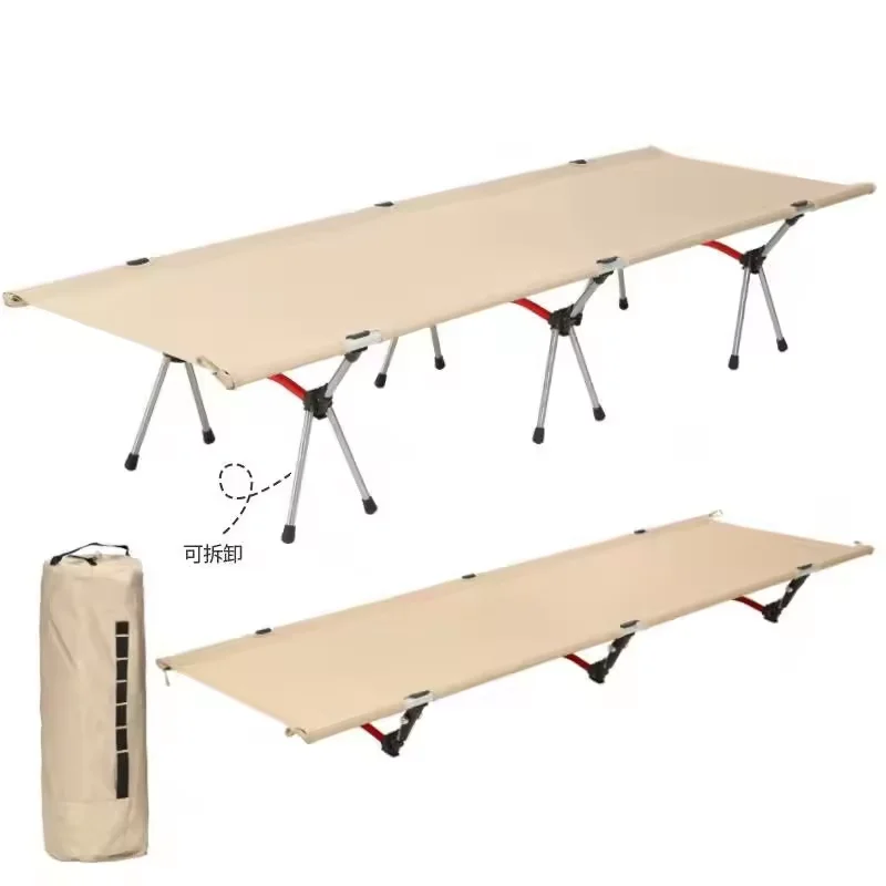 Lightweight Aluminum Frame Camping Cot Bed, Modern Portable Ultralight Foldable Cot for Outdoor Hospital and Gym Use