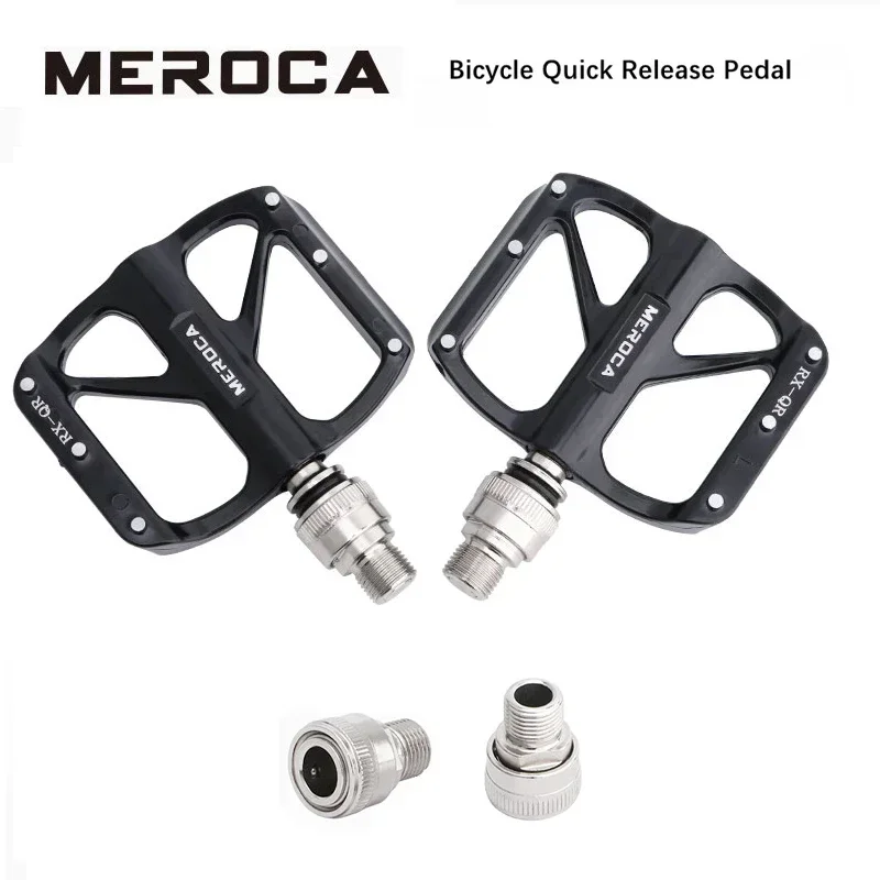 

MEROCA Ultra-light Quick Release Bicycle Pedals Non-slip Aluminum Alloy 3-Bearing Folding Bicycle Pedals Bike Pedal