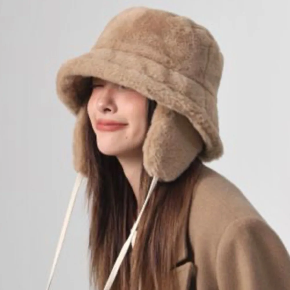 

Аксессуары для защиты ушей, зимняя теплая шапка, съемная хлопчатобумажная ткань, женская кепка для гольфа, кружевная меховая шапка