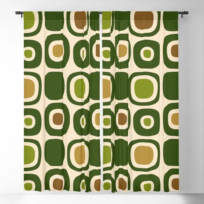 Mid Century Modern Garden Path Blackout Curtains 3D Print Window Curtains for Bedroom Living Room Decor Window Treatments