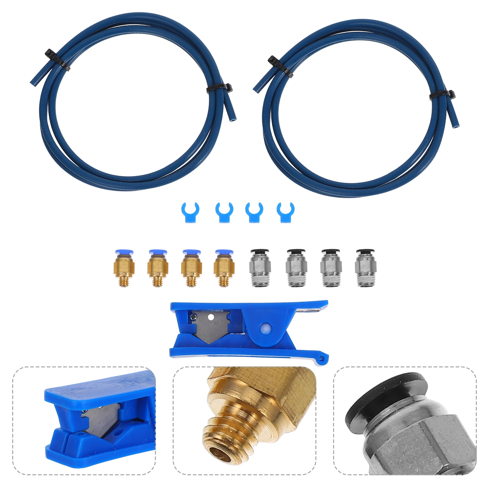 

2X трубка из ПТФЭ, 1 м, 175 мм, нить Ender 3, 10S, разъемы PC4 M10, резак, запасные части для 3D-принтера, аксессуары