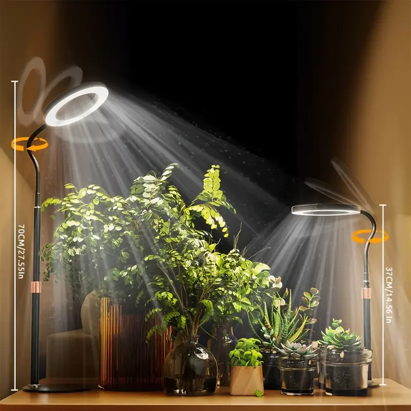 ضوء النبات للنباتات الداخلية تزايد الطيف الكامل مكتب تنمو مصباح مع الركيزة مؤقت تلقائي لمستويات 3H/9H/12H 10 عكس الضوء