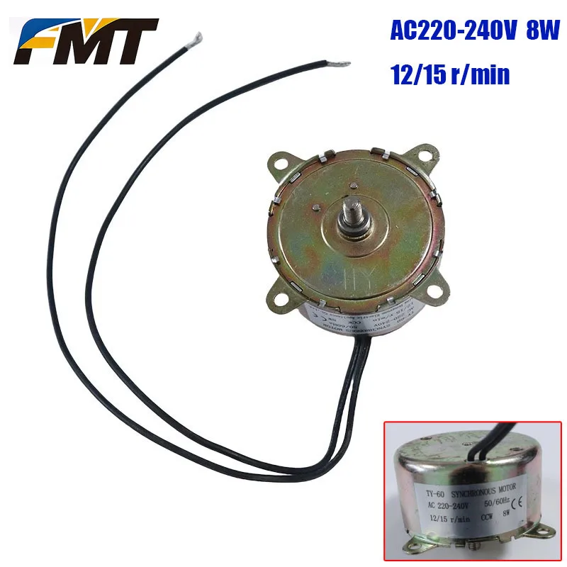 Popcorn Machine Motor AC220-240V 8w  External thread motor TY-60A 12/15rpm  Synchronous Motor 50/60HZ Popcorn maker spare parts
