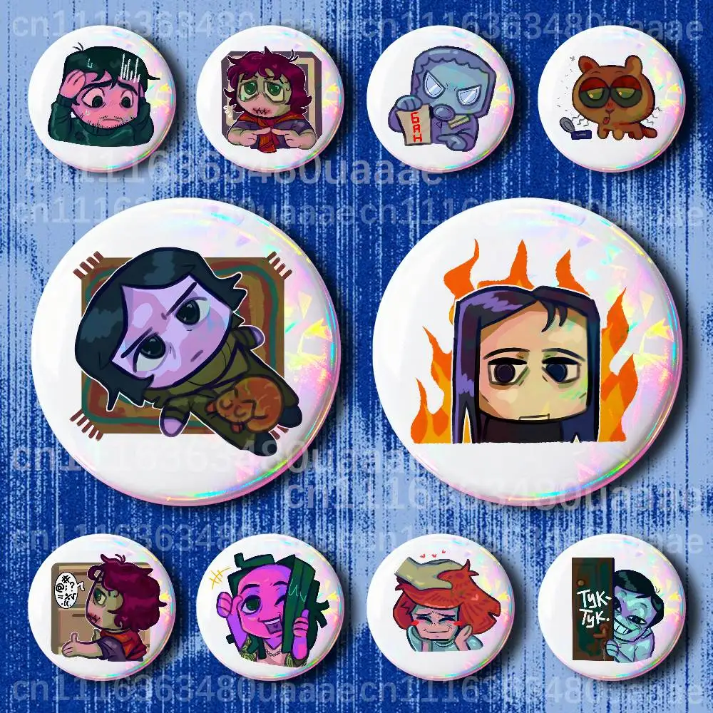 NINAH No I Am Not A Human Visitors Button Handmade Brooch For Clothes Cartoon Badge Backpack Decoration Jewelry Accessories