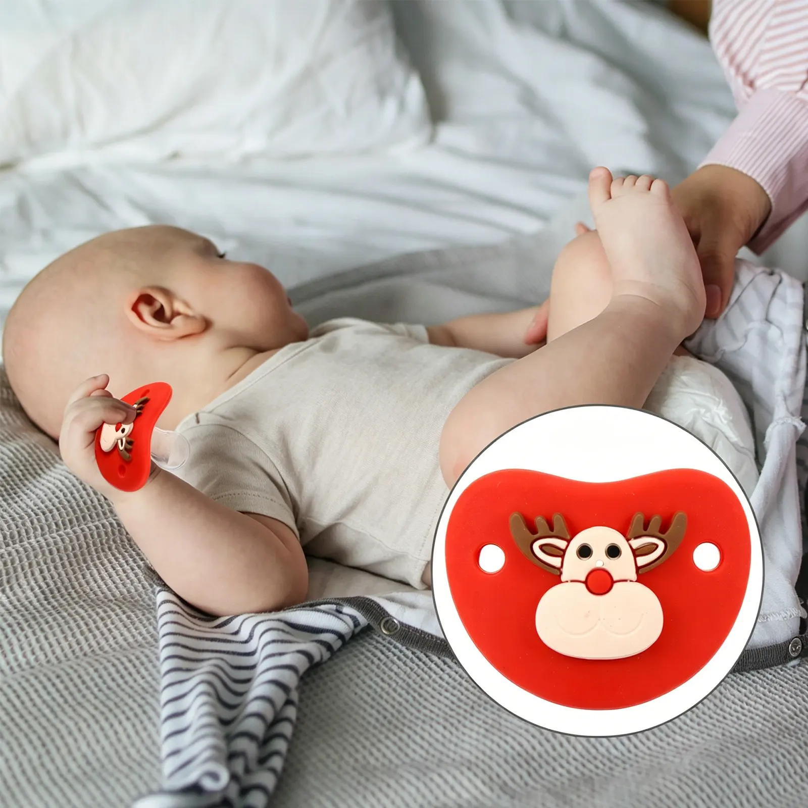 

3Pcs Silicone Baby Pacifier Portable Infant Soother Mini Newborn Breastfeed Shape Pacifier Eco Friendly Infant Pacifying Aid