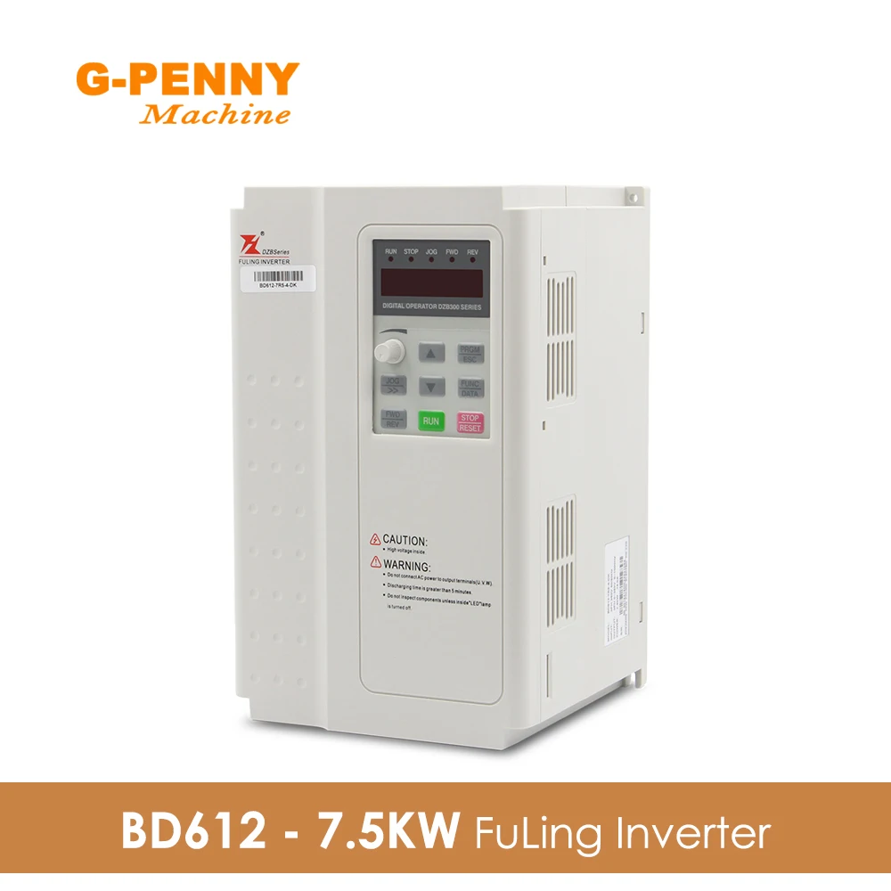 FULING Inverter 7.5KW 220V/380V Variable Frequency Drive for spindle motor speed control 1000Hz 3-phase output 7A Current