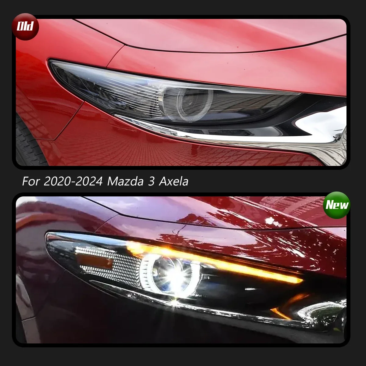 

Car For Mazda 3 Axela Headlight 2020-2024 Modified to New DRL Dynamic Turn Signal LED Headlight Auto Accessories