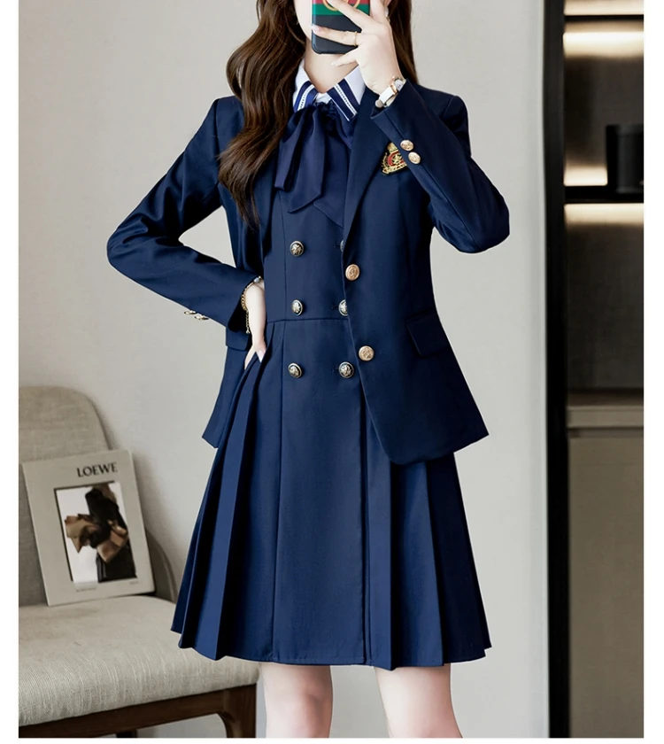 Set uniforme per insegnante di scuola materna autunno inverno Abito professionale da donna Abito da lavoro stile scolastico