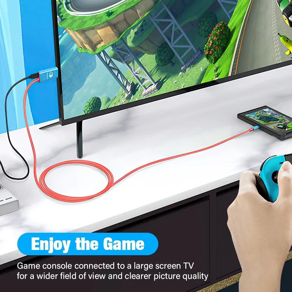 كابل من النوع C إلى HDMI لجهاز نينتندو سويتش مع شحن 4K 1080P 100W PD متوافق مع الكمبيوتر المحمول والكمبيوتر اللوحي والهواتف المحمولة وSteamDeck