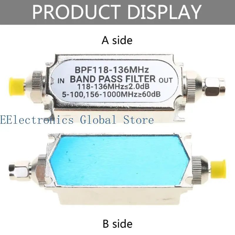 462B BPF118-136MHz 50ohm SMA Band Pass Filter For Air Frequency Band
