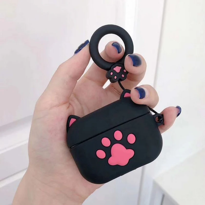 Cute Cat Paw Lovely Case for Airpods Pro 2nd Generation Case with Keychain Cover for Apple AirPods 2 3 Protective for Girl Shell