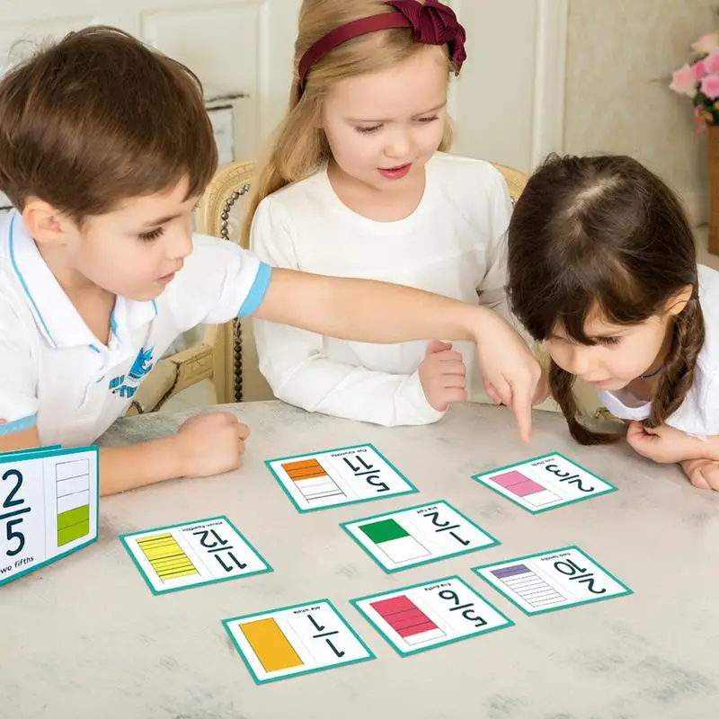 Fractions Flash Cards 35 Cards Studying Math Game Educational Math Flash Cards Math Learning Tool From 1 To 12 For School