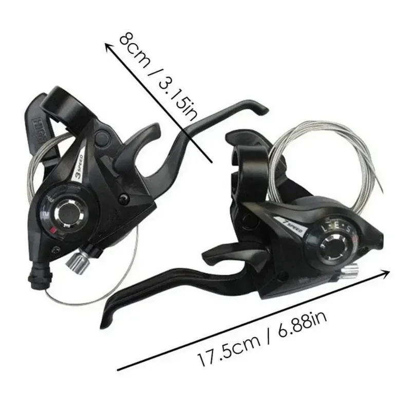 Bike Derailleurs 3x7 21 Speed Switch MTB Bicycle Shifter Levers Brake with Shift Cable Cycling Disc Handle for Bike Trekking image 4