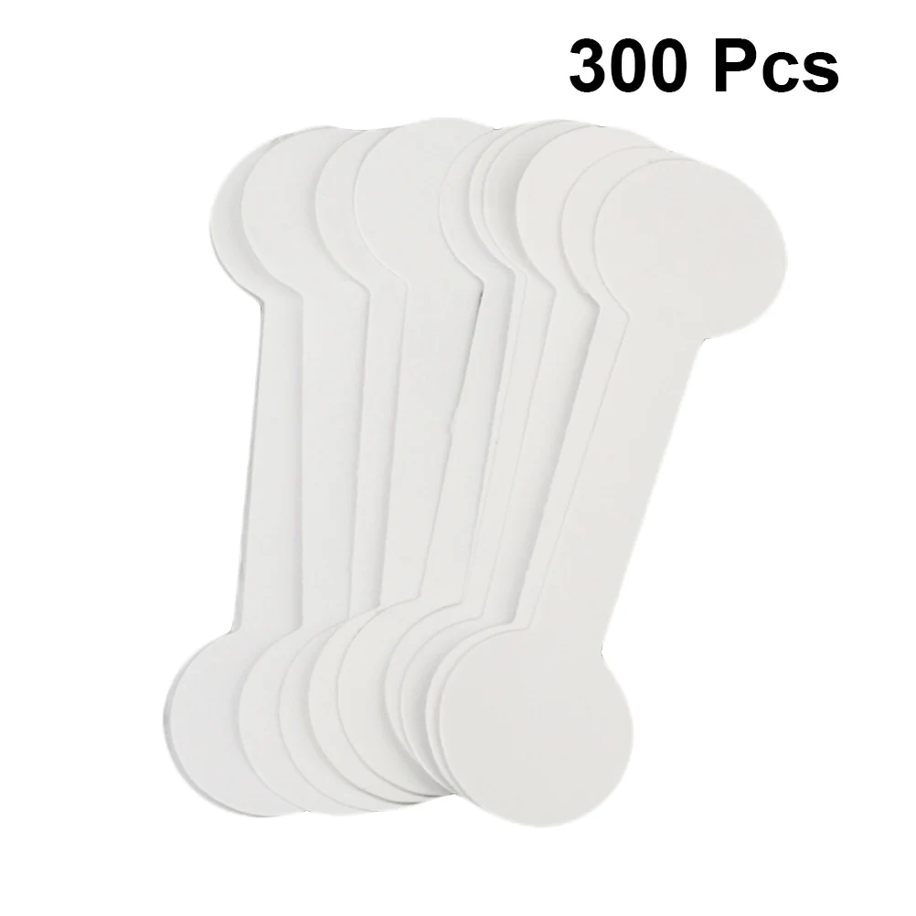 300pcs Adhesive Label Stickers Tag Jewelry Price Blank Round Ring Hanging Display Labels For Store Mall Use White File Folder