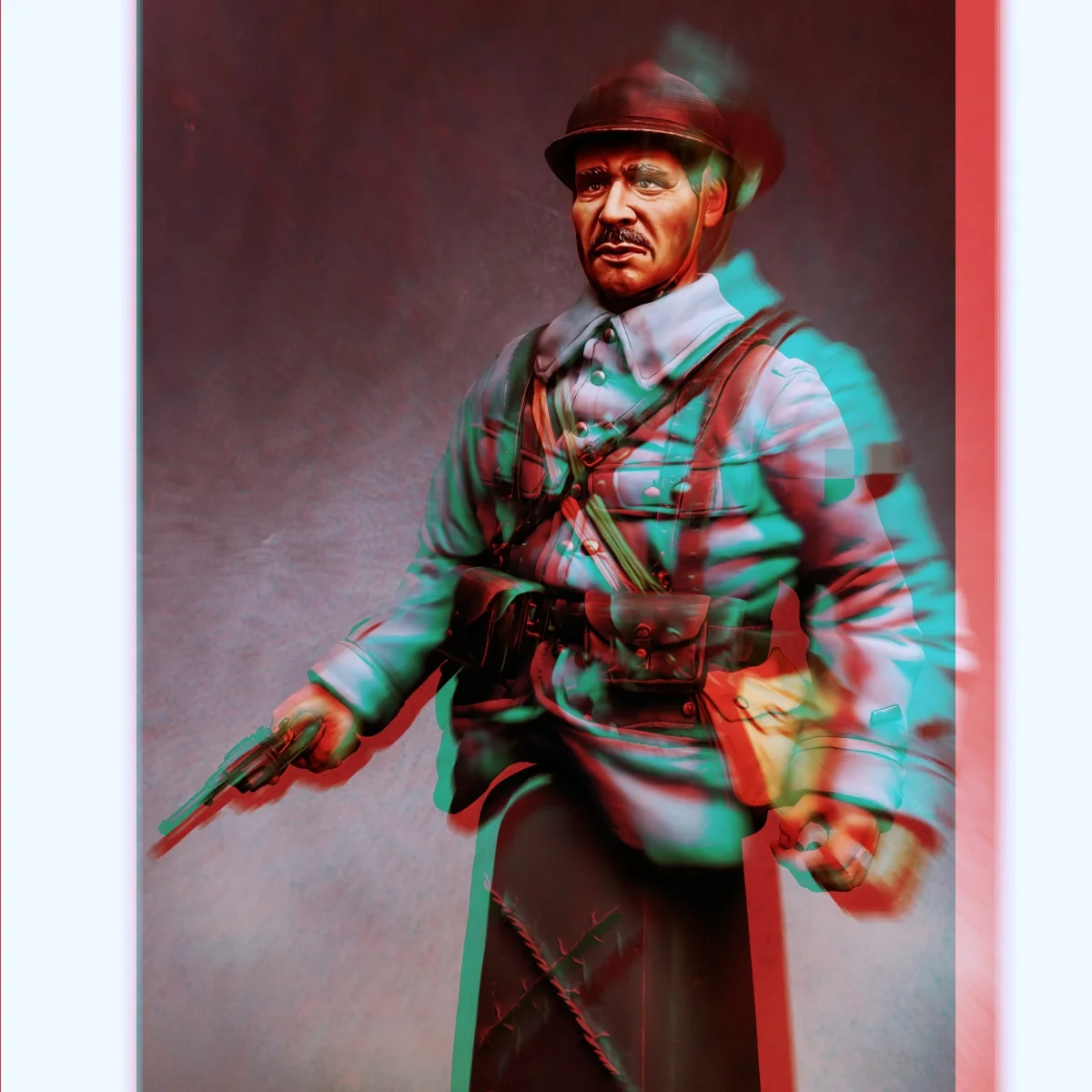 

1/10 resin soldier model GK half figure, French sergeant, unassembled and unpainted DIY kit 1758X