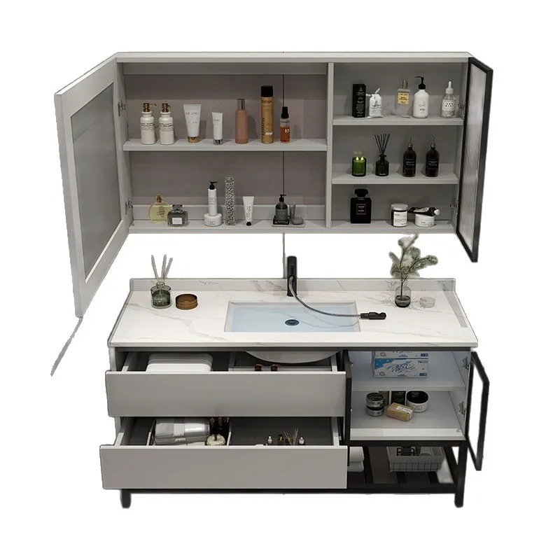 

Light luxury, slate, ceramic, bathroom cabinet, combination, washstand, modern, simple, toilet
