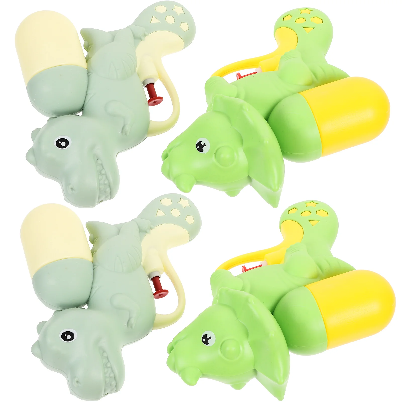 4 Pcs Water Squirt Toy Cartoon Gun Guns Party Summer Fight Toys Plastic Shooters for Kids Toddler