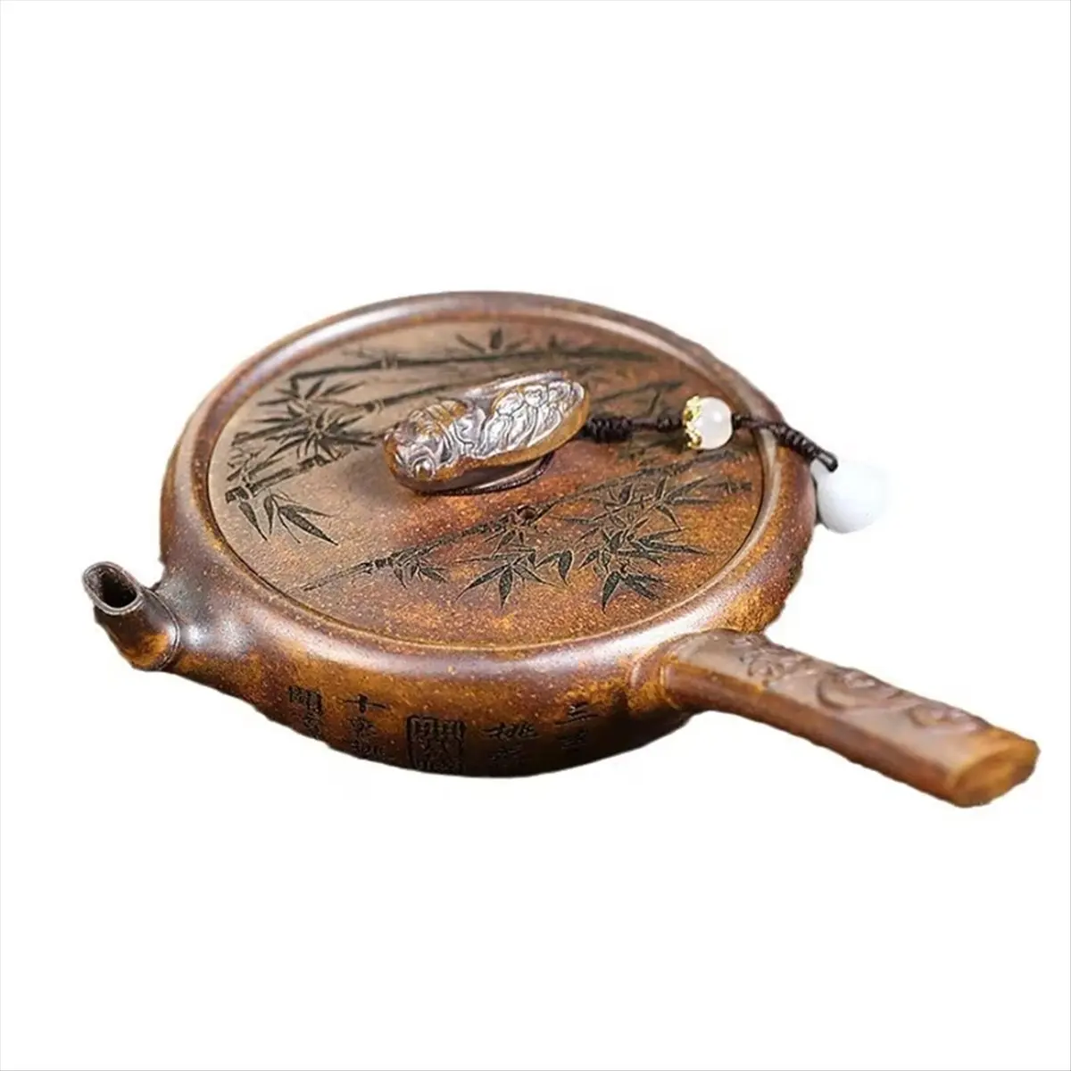 AA14 180ml Handmade Teapot, Dragon Bone Gold Sand, Tang Yu KungFu Tea Set - Authentic Raw Ore Craftsmanship