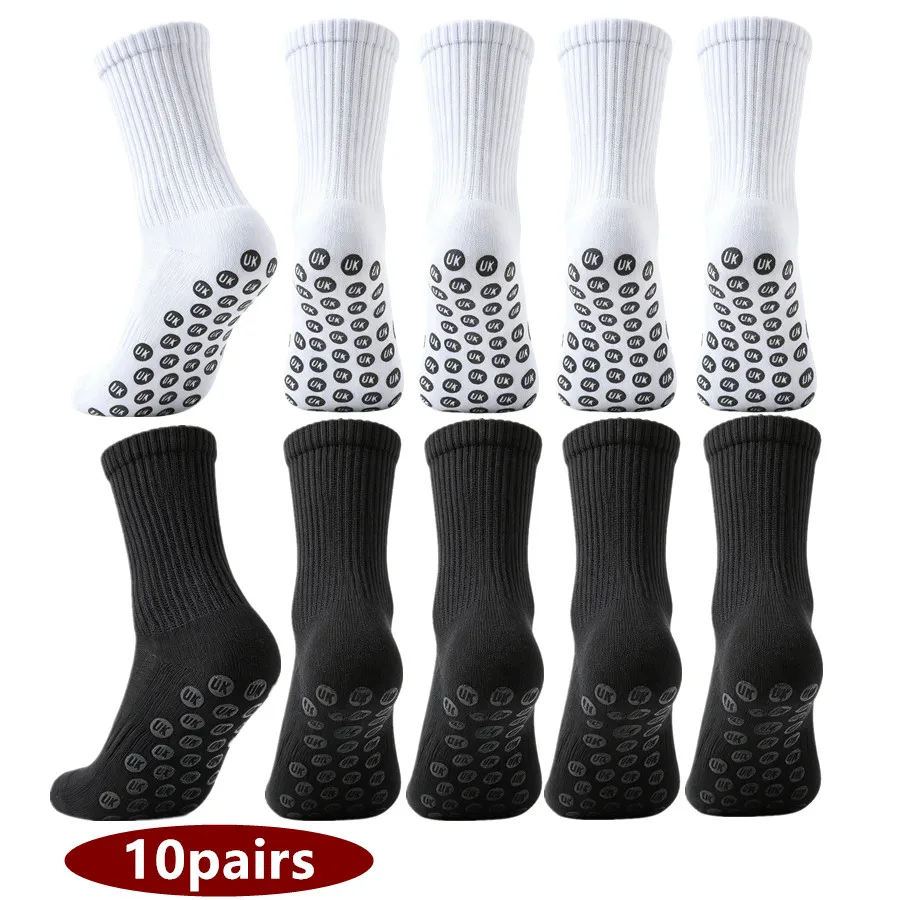 

10pairs Shockproof Men Women Non Slip Grip Towel Bottom Running Hiking Athletic Breathable Professional Exercise Sport Socks