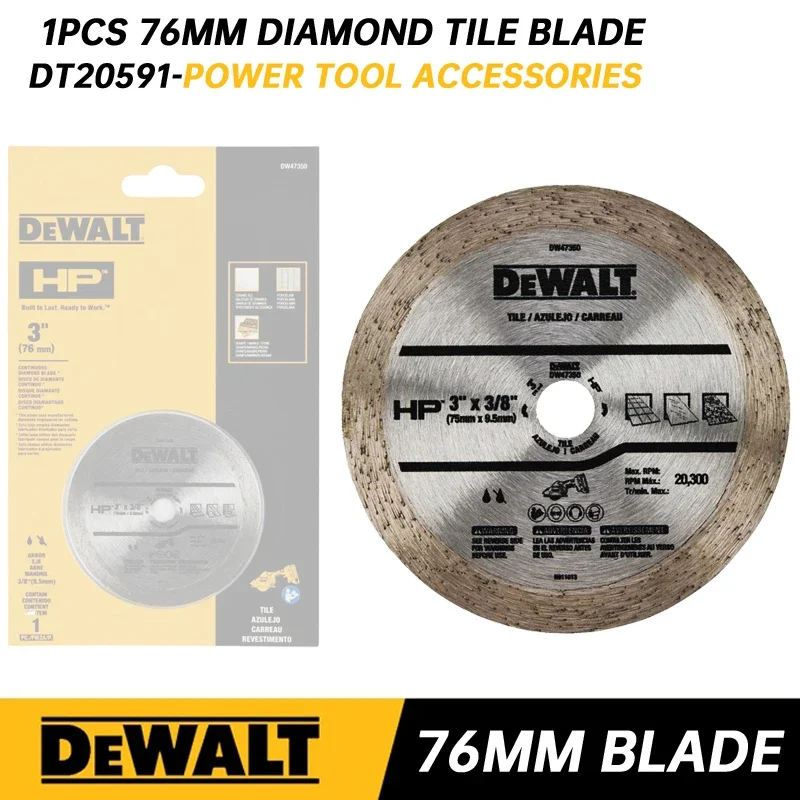 DEWALT 76MM Multi Material Blade Diamond Tile Blade Steel Cutting For DCS438 Power Tool Accessories DT20590 DT20591 DT20592