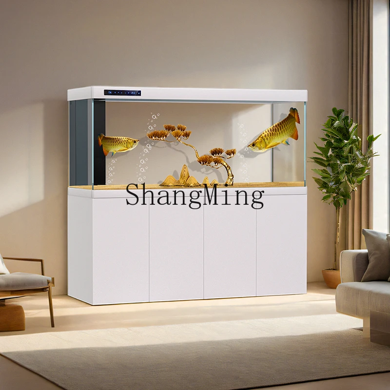 

ZYY household living room floor-to-ceiling medium and large ultra-white ecological screen aquarium
