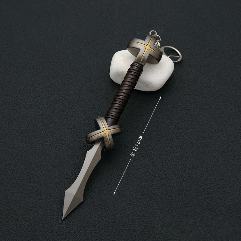 Modèle d'arme périphérique de dessin animé Jujutsu, 16cm/6,3 pouces, épée artisanale en métal, jouet d'ornement, Collections, affiche de bureau, cadeaux d'anniversaire pour garçons