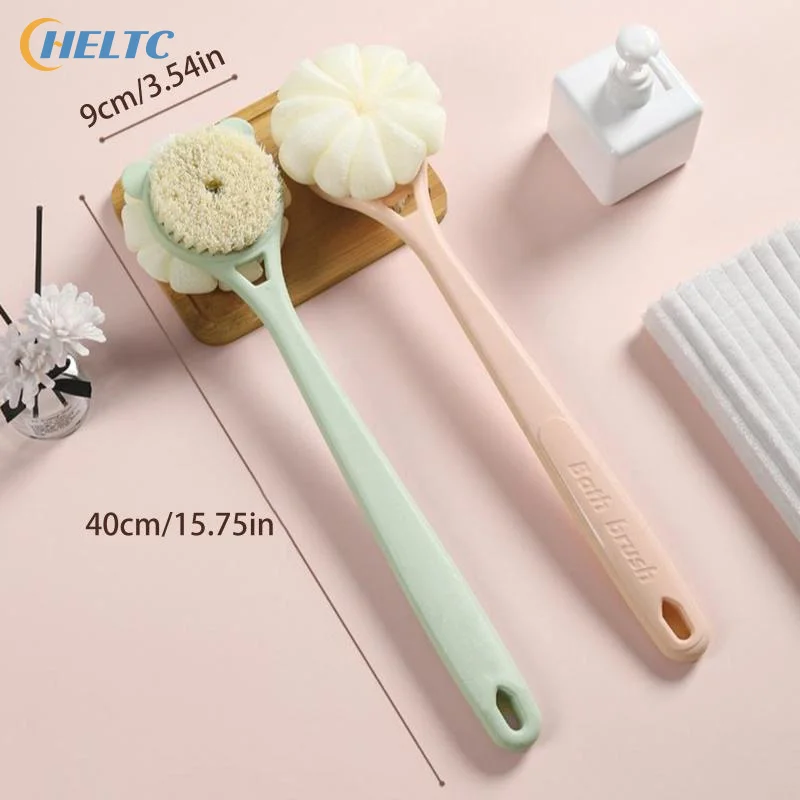 

1PCS Long Handle Bath Brush Double-Sided Scrubbing Shower Towel Back Scraper Detachable Strong Bath Soft Bristle Washing Brush