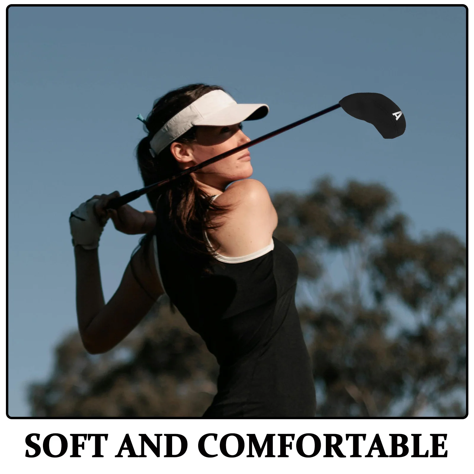 11 قطعة أغطية رأس الجولف النيوبرين حماية النادي المحمولة مضرب سائق رمح حامل يغطي غطاء الغولف نادي