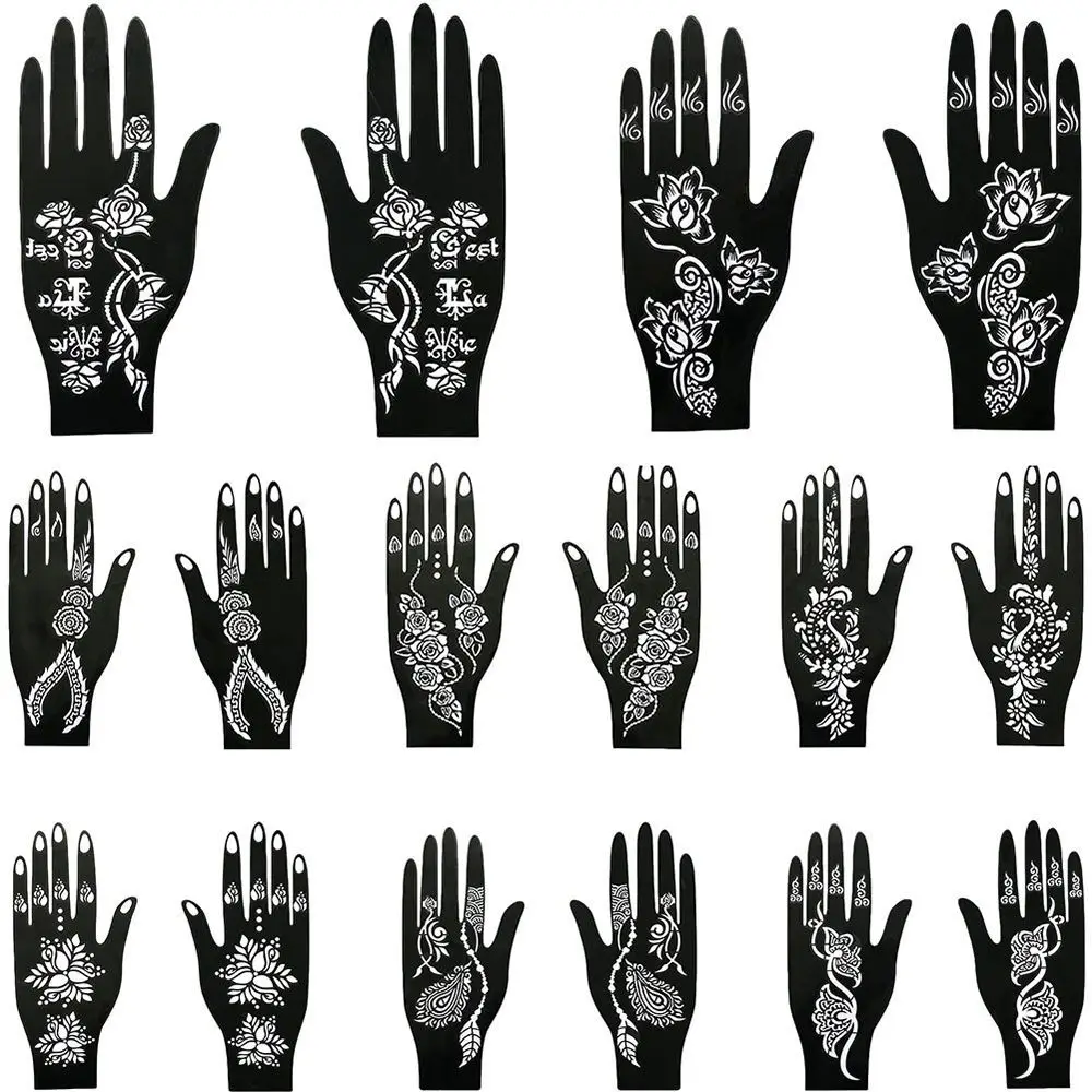 Cool Wedding Tool Temporary Tattoo India Flower Tattoo Stencil Henna Stencil Body Art Sticker Template