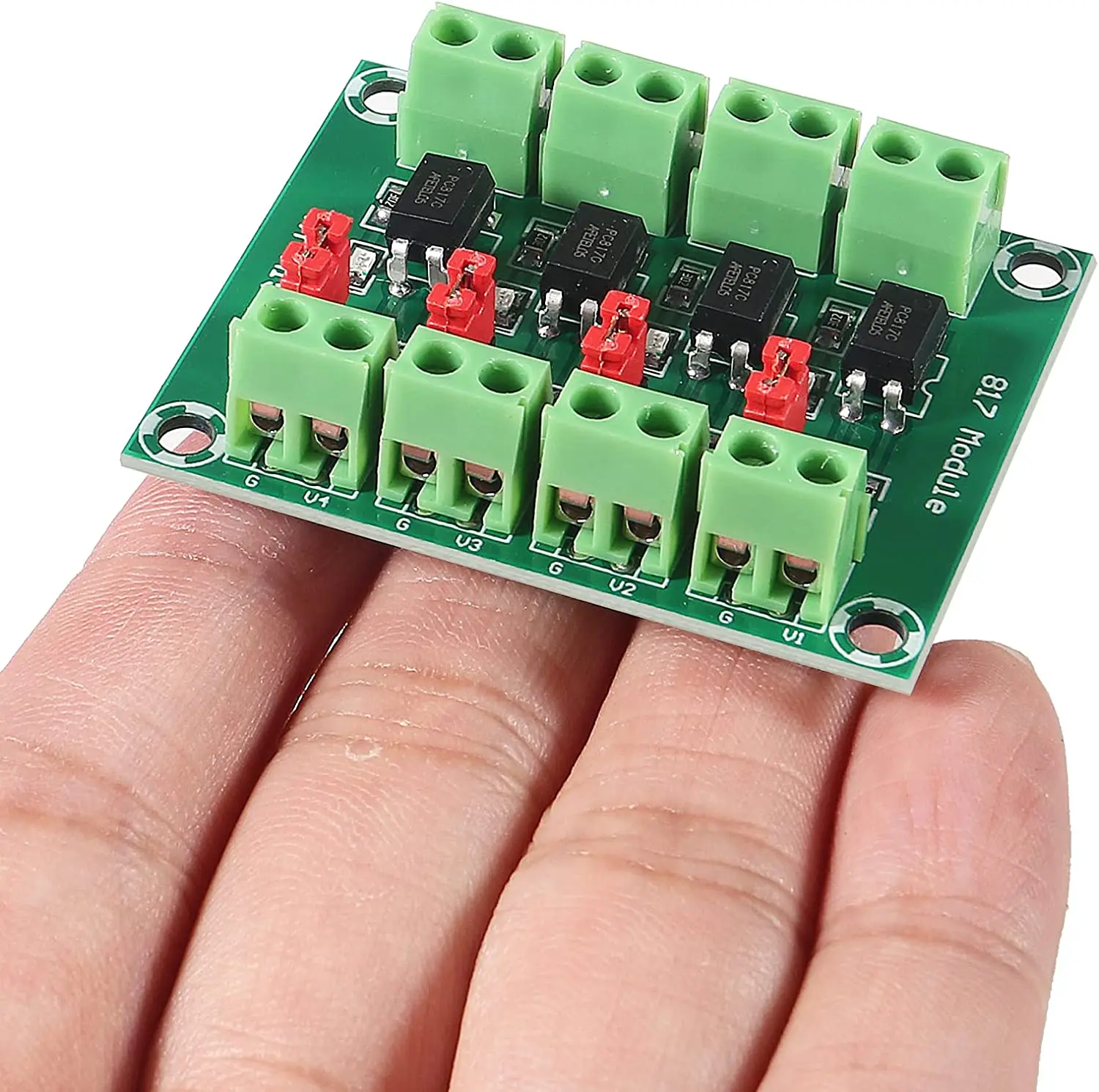 4CH Optocoupler PC817 4 Channel Isolation Board Voltage Converter Adapter Module 3.6-30V Driver Photoelectric Isolated Module