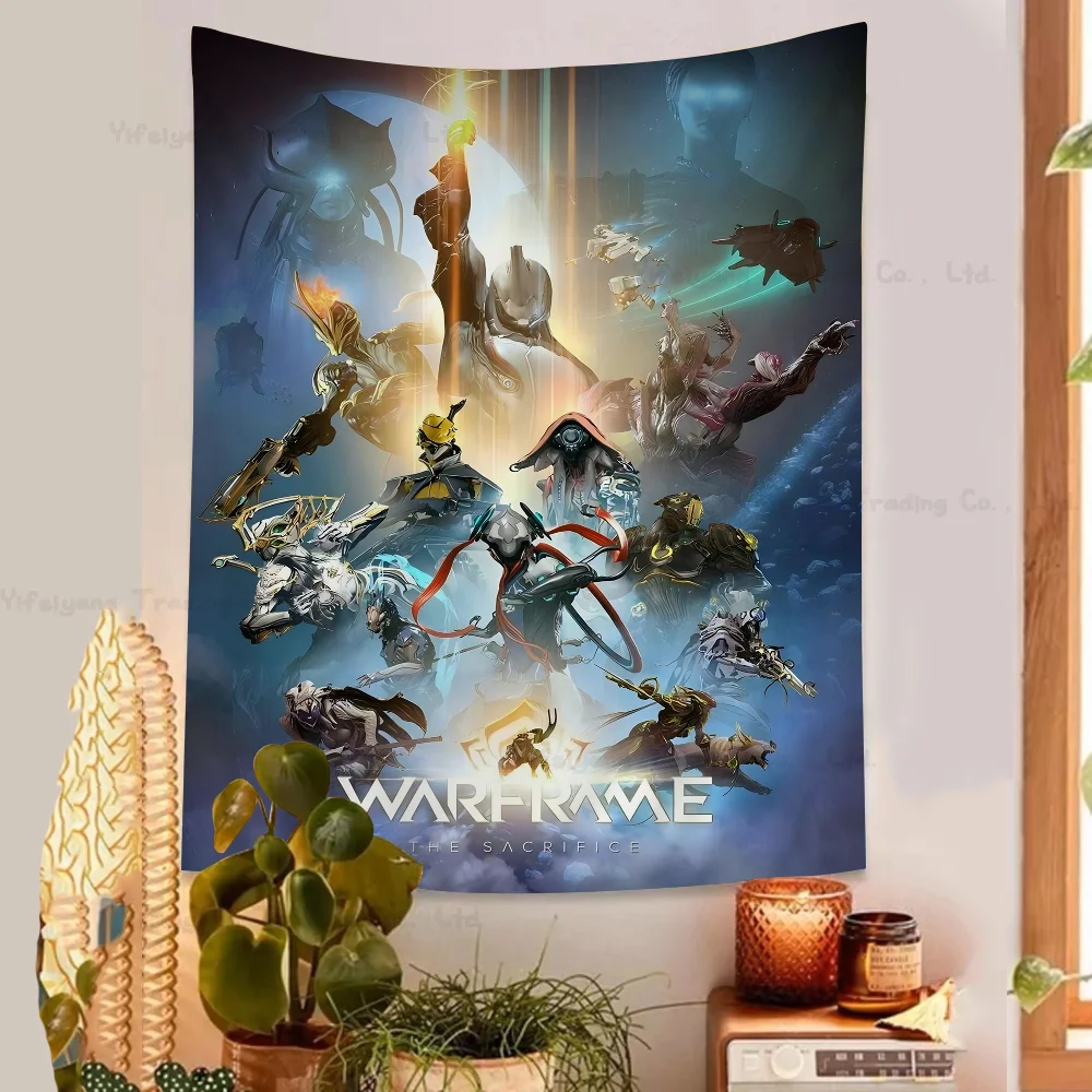 Popular Shooting Online Games Warframe Hanging Bohemian Tapestry Bohemian Wall Tapestries Mandala Kawaii Room Decor