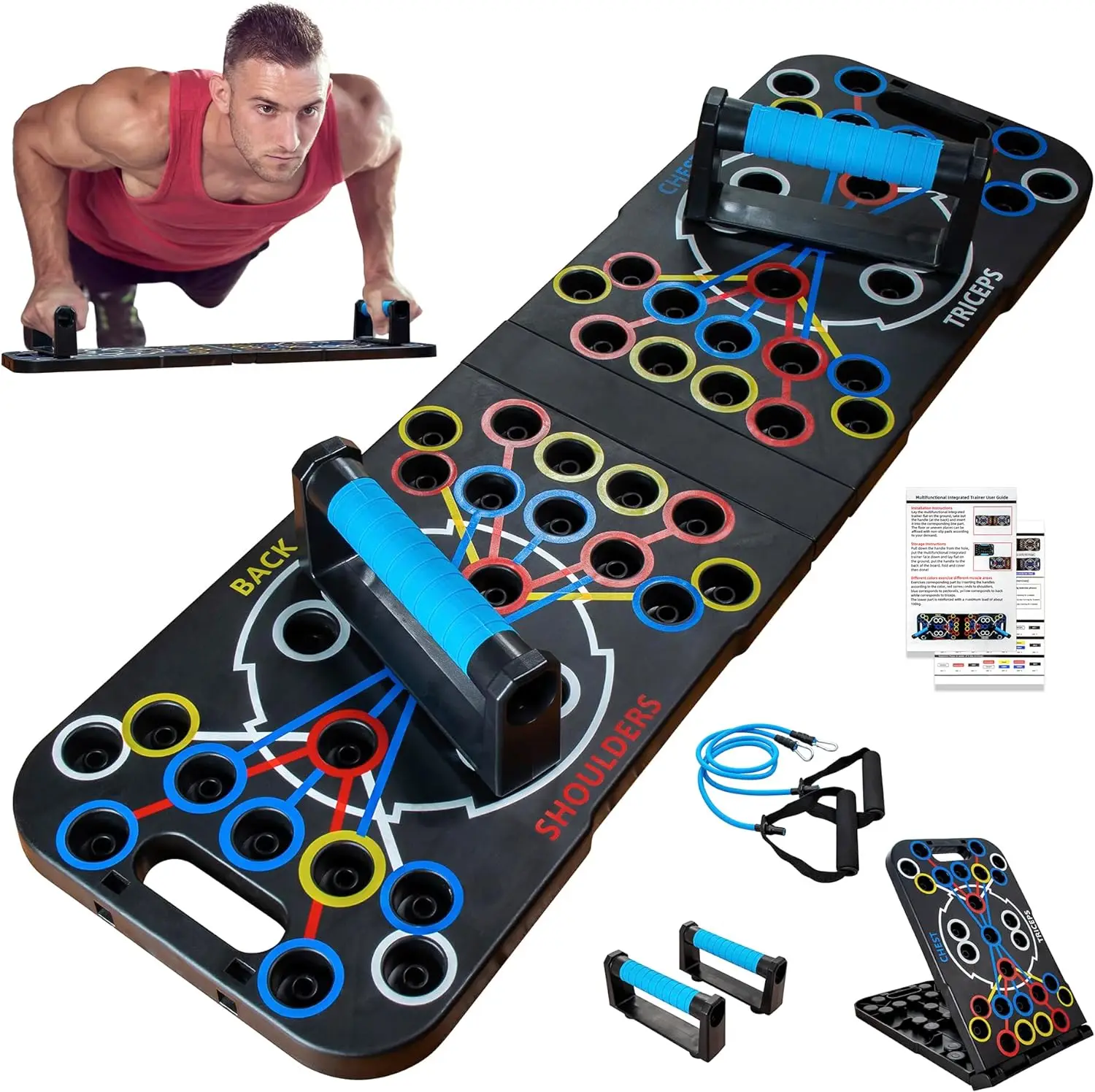 Multifunctional Push up Support Board for Chest And Abdominal Muscle Training Household Fitness Equipment for Men And Women