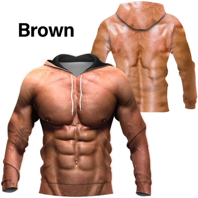 

Mens Cool Fashion Muscle Art 3d Printed Hoodies Unisex Casual Pullover Street Funny Sweatshirt Fashionable Male Tops Hooded