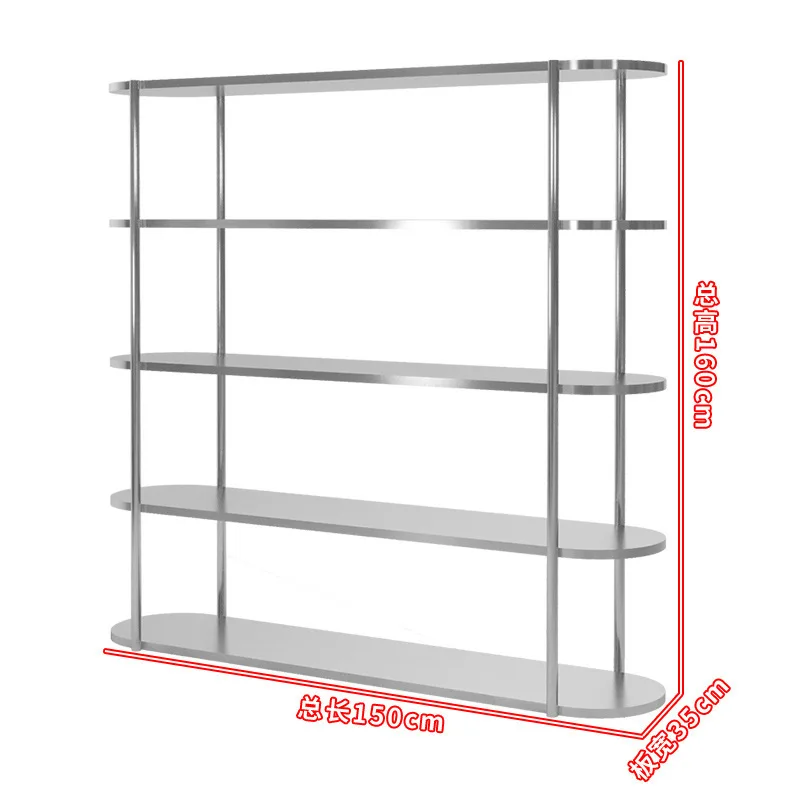 

Shoe store shoe rack display rack, floor-to-ceiling stainless steel clothing store flower store bag storage display shelf