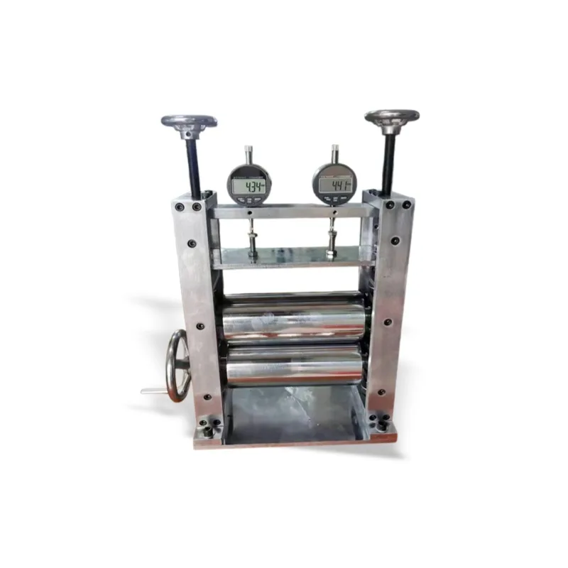 Small Manual Roller Press with Electronic Dial Gauge 25kg Lightweight 3-Month Warranty for Intuitive Product Thickness Pressing