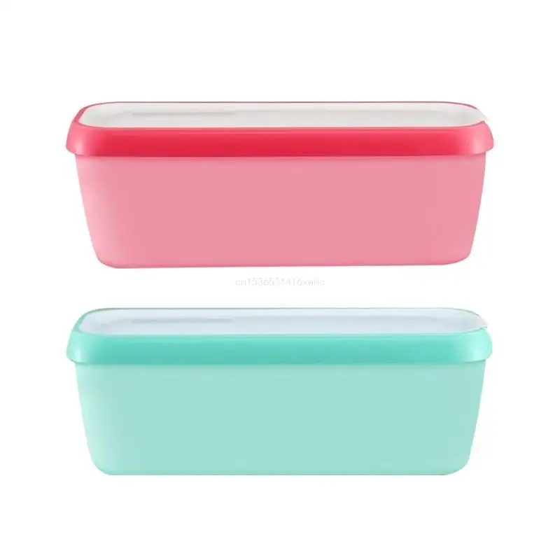 

Dropship Large Capacity Ice Cream Container Versatile Ice Cream Storage Box for Home Freezer Container Yogurt Sorbet Containers