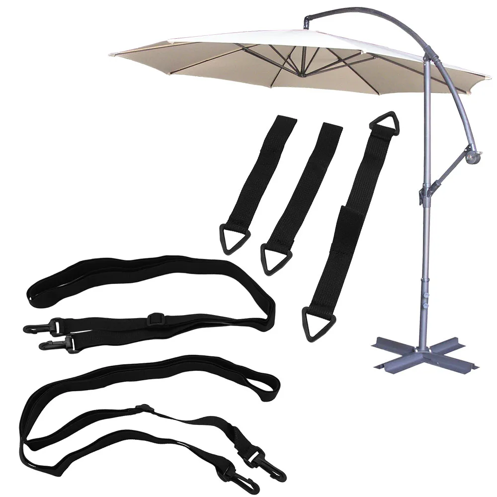 Adjustable Hooks Umbrella Fixing Straps Quick Installation Windproof Umbrella Windproof Band Weatherproof 5 Pack