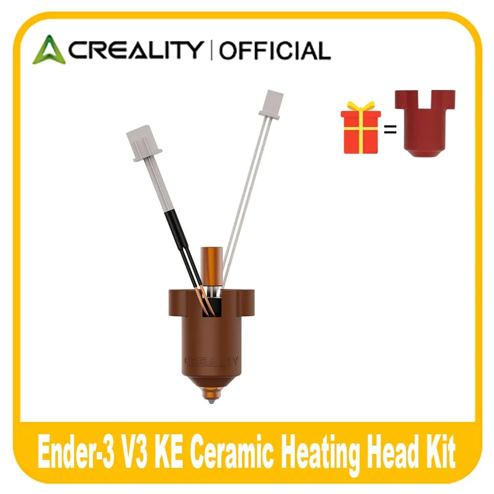 Creality Ender-3 V3 KE Ceramic Heating Hotend Block Kit with Bimetallic Material Nozzel 0.4mm*2, 300°C High Temp Thermal Flow