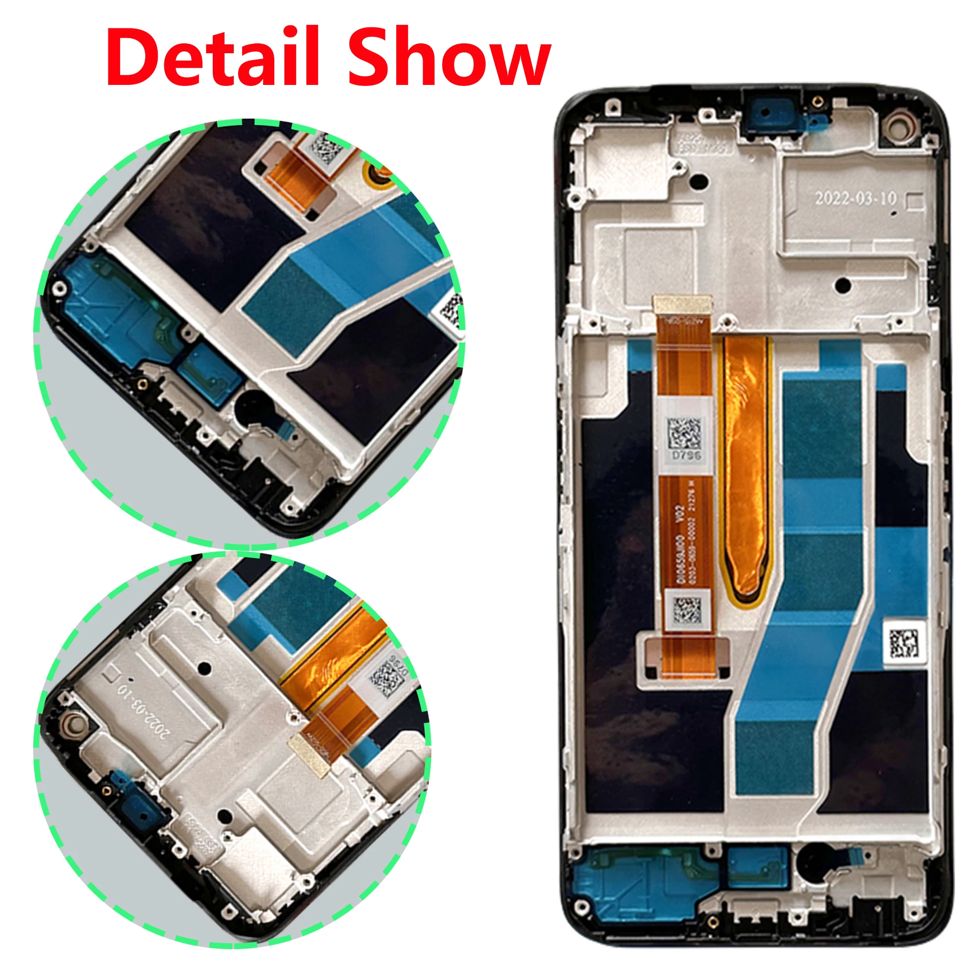 Original For Oppo Realme 9 Pro Full With Frame LCD Display RMX3472 Touch Screen Panel Digitizer Assembly Replacement Repair Part