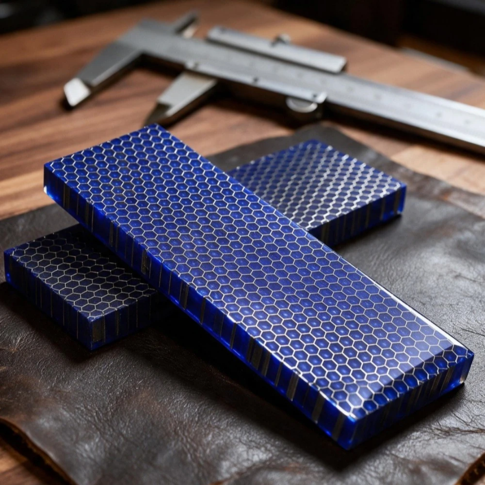 120X40X8MM Utility Knife Handle Making Material 1 PC Tools Reinforcement Accessories EDC Snake Skin Honeycomb Resin Board