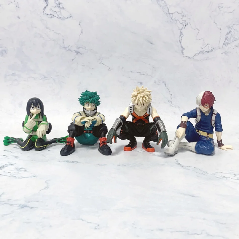 Figurine de dessin animé My Hero Academia Todoroki Shoto, figurines d'action en Pvc à moitié genoux, modèle de personnage d'anime, jouets, série de Collection de cadeaux